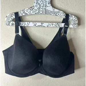 Torrid lightly lined T-shirt bra black size 44DDD NWT